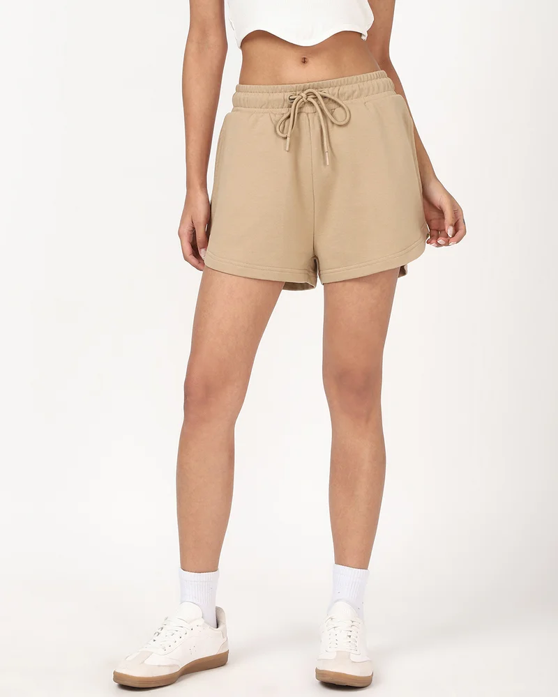 بيواكوف Women's Taupe Brown Shorts